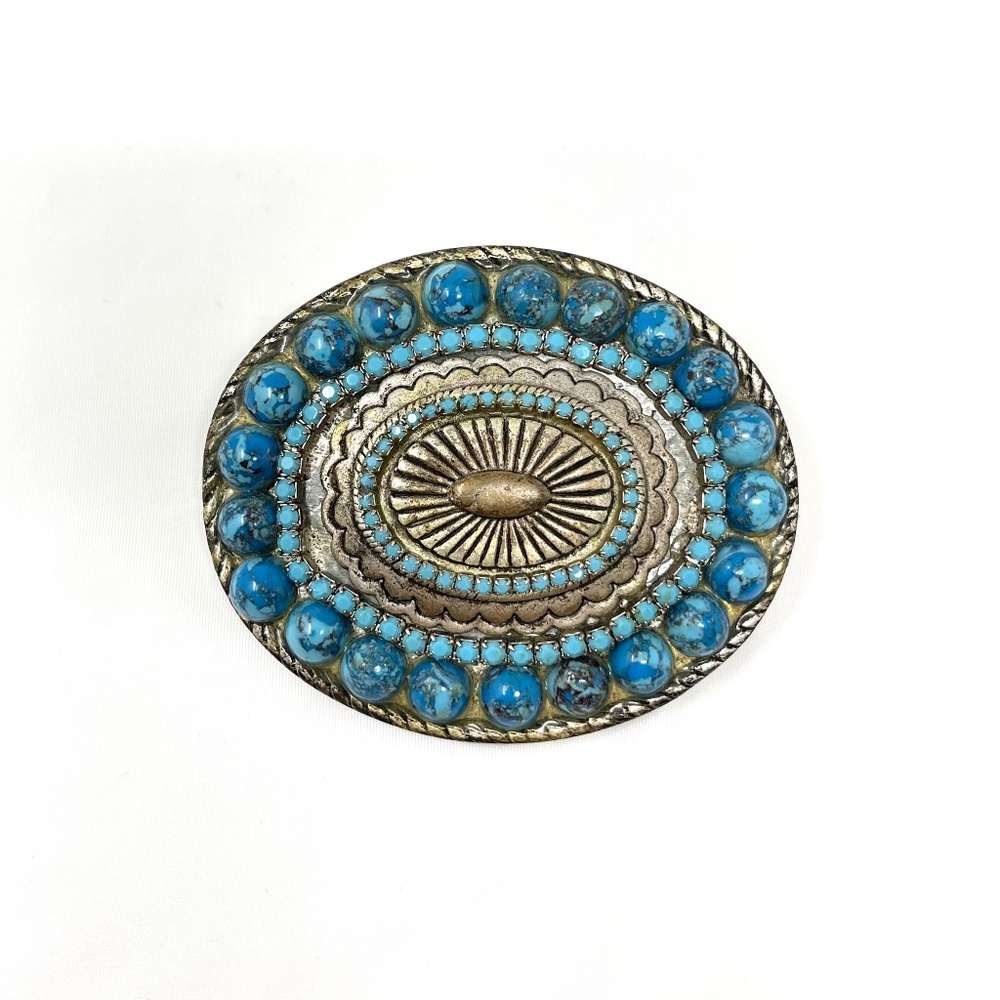 Leatherock Vintage Turquoise Beaded Buckle